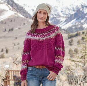 Sundance Fair Hotsell Isle Pink Wool Blend Sweater Women's Size XS